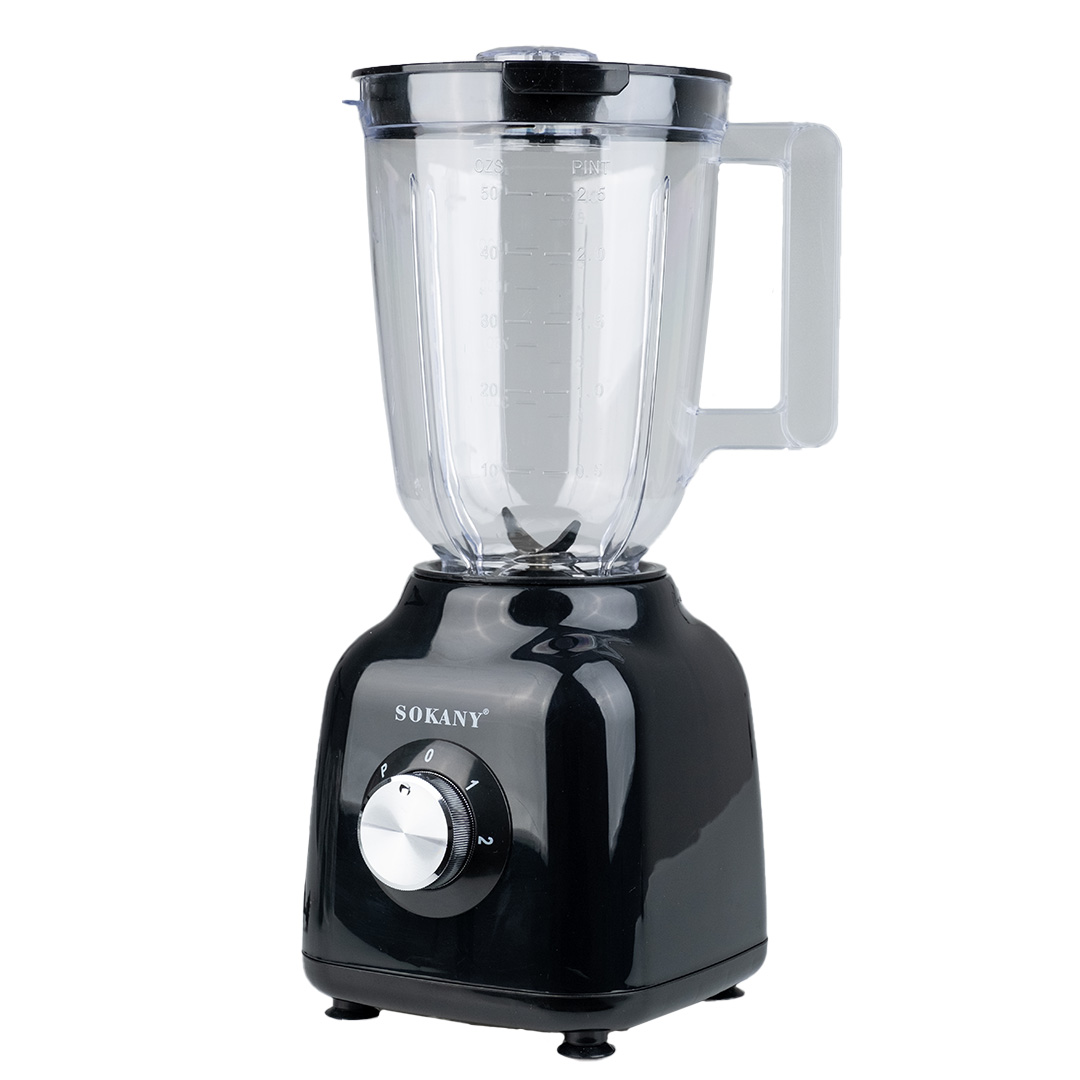 Блендер с чашей 1,5 литра Sokany SK-168 с кофемолкой, черный Блендер с чашей 1,5 литра Sokany SK-168 с кофемолкой, черный