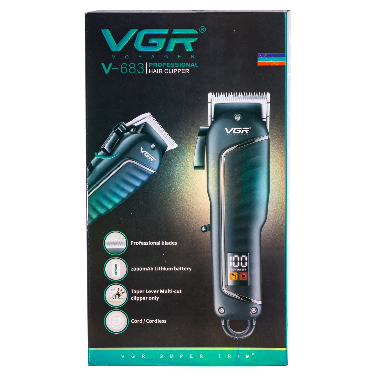 Машинка для стрижки волосся VGR V-683 аккумуляторная, черный Машинка для стрижки волосся VGR V-683 аккумуляторная, черный