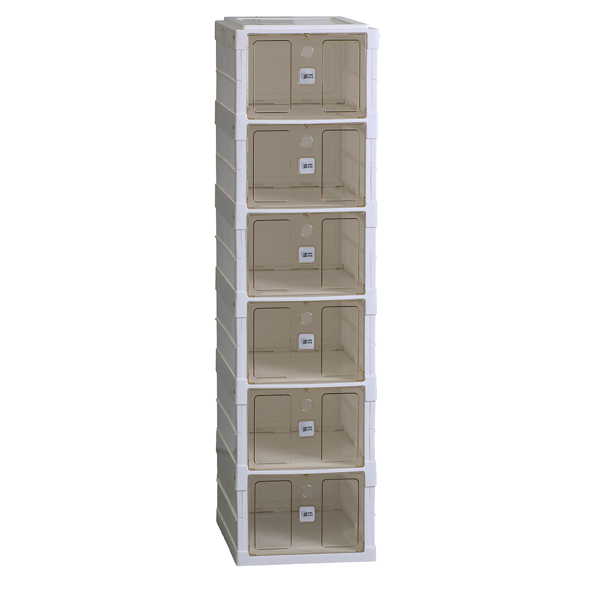 Тумба для обуви пластиковая складная на 6 отсеков 33*26*100 см