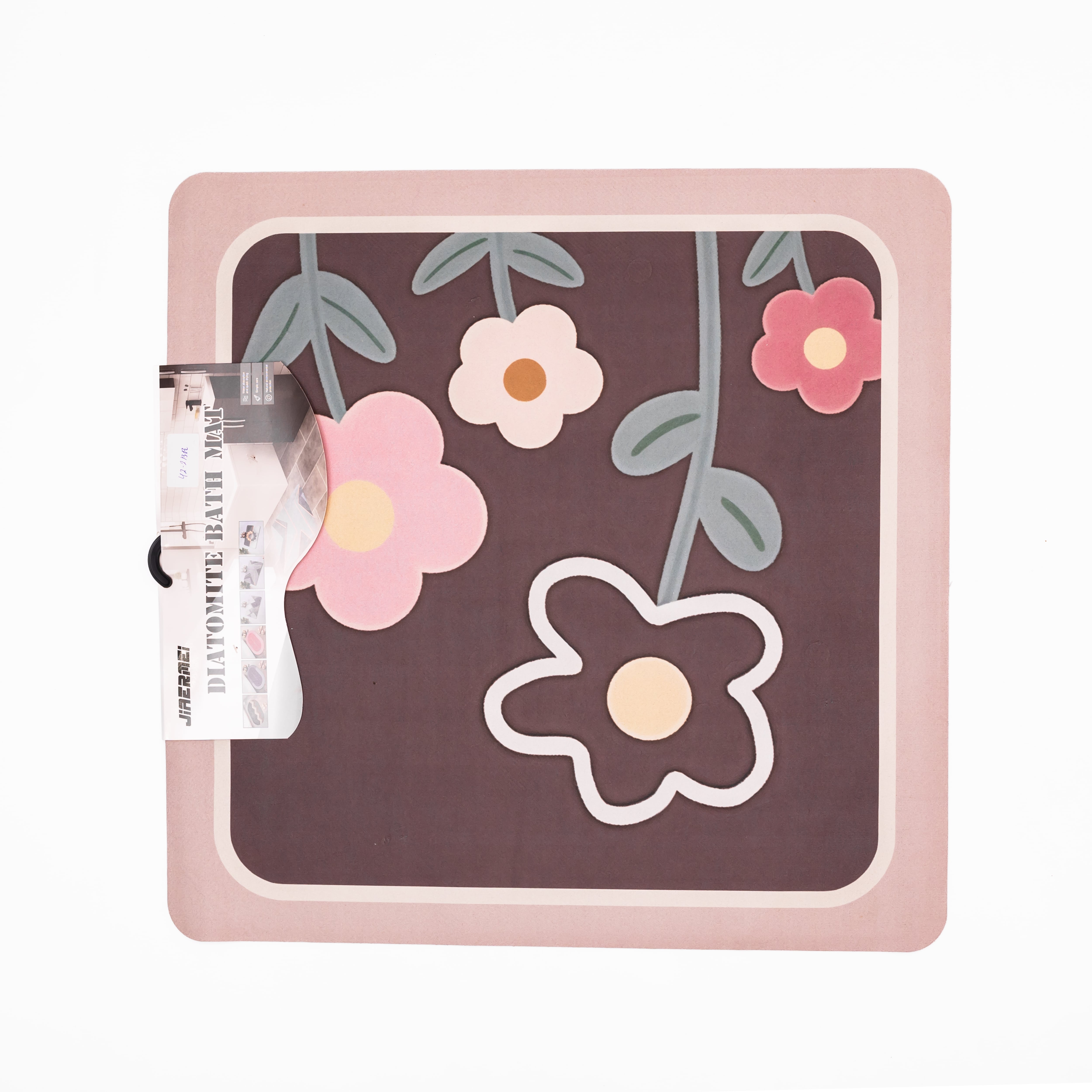 Коврик диатомитовый для ванной комнаты 58*57 см, коричневый Коврик диатомитовый для ванной комнаты 58*57 см, коричневый