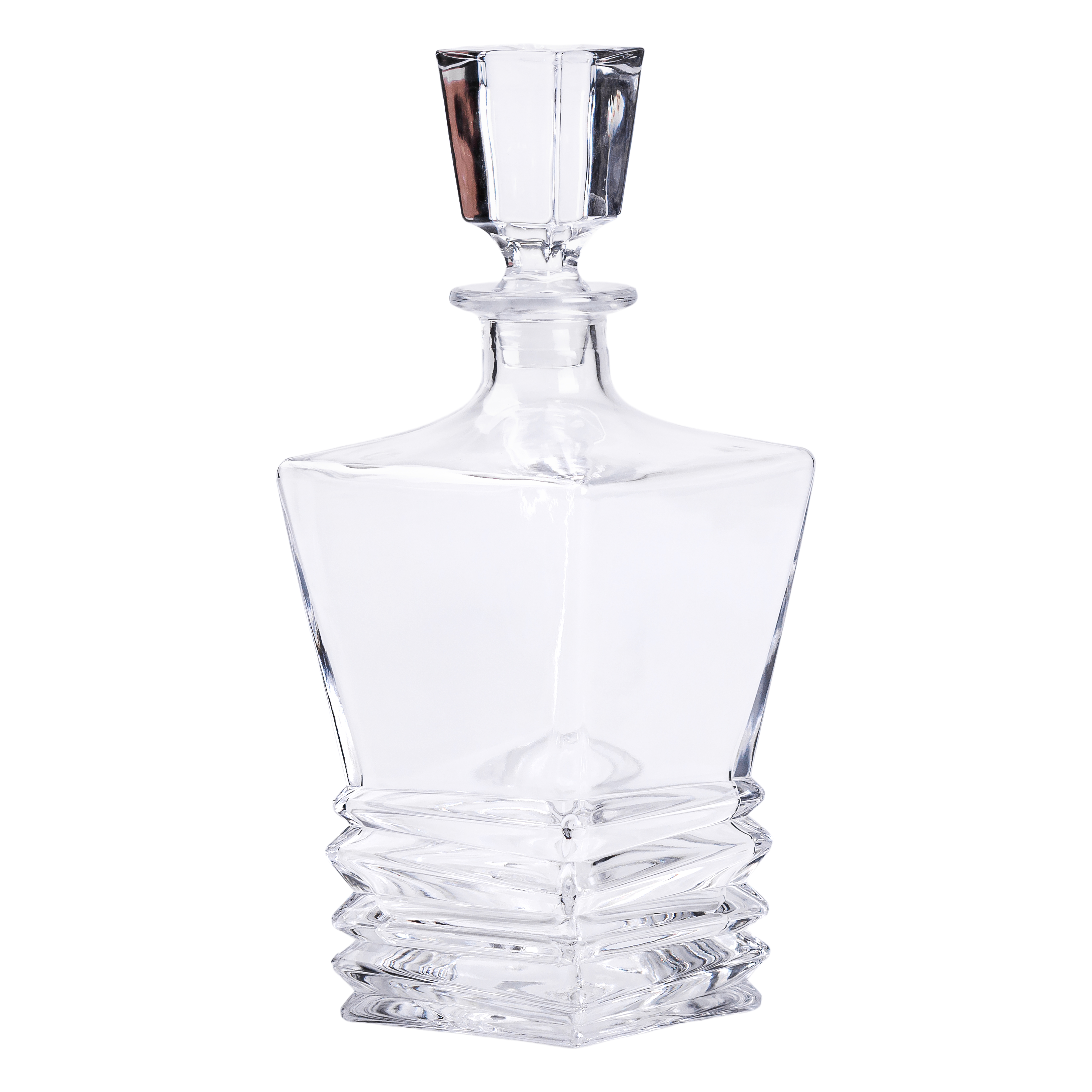 Декантер для виски Crystal Glass 1 л из толстого стекла, прозрачный Декантер для виски Crystal Glass 1 л из толстого стекла, прозрачный