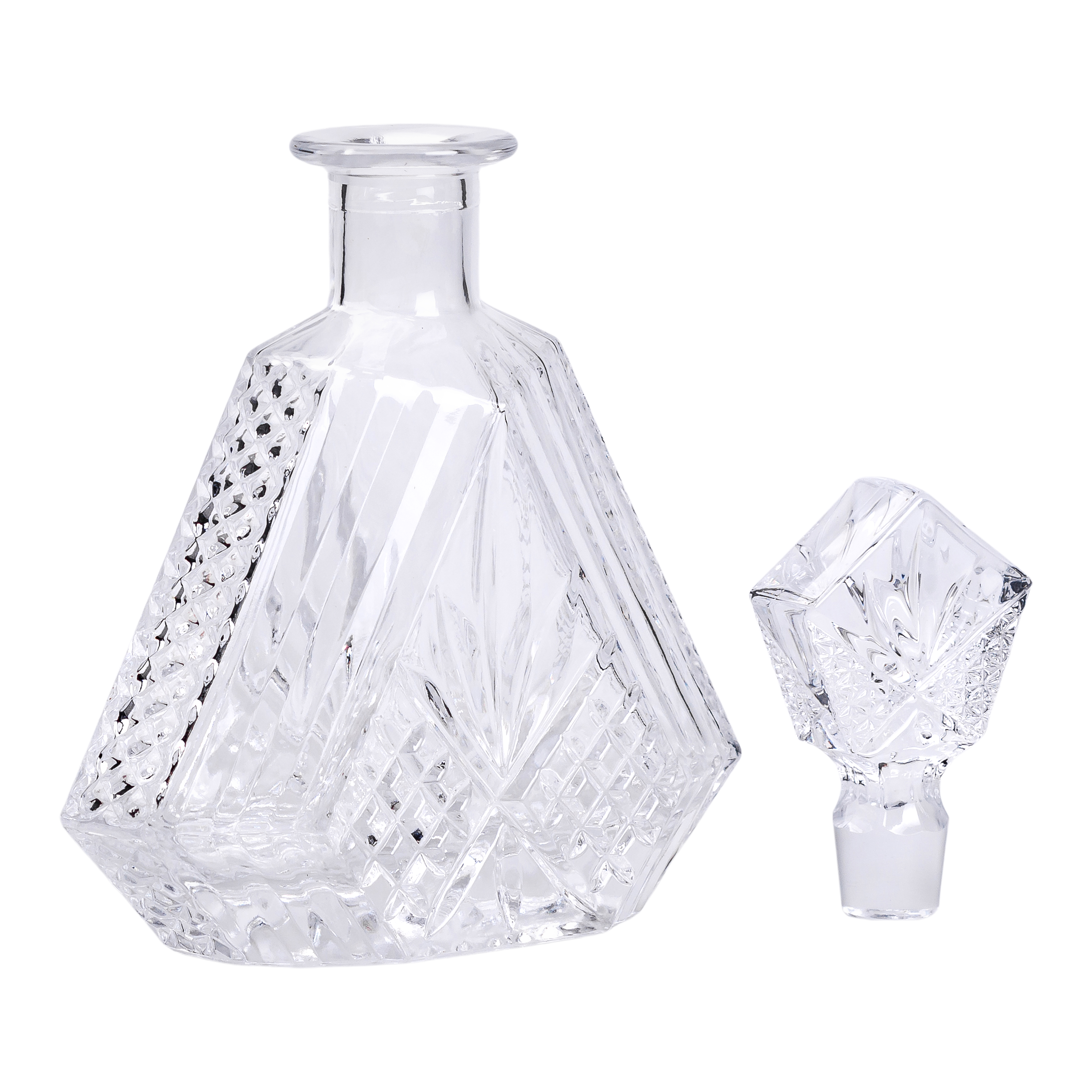 Декантер для виски Rich 1 л из хрустального стекла, прозрачный Декантер для виски Rich 1 л из хрустального стекла, прозрачный