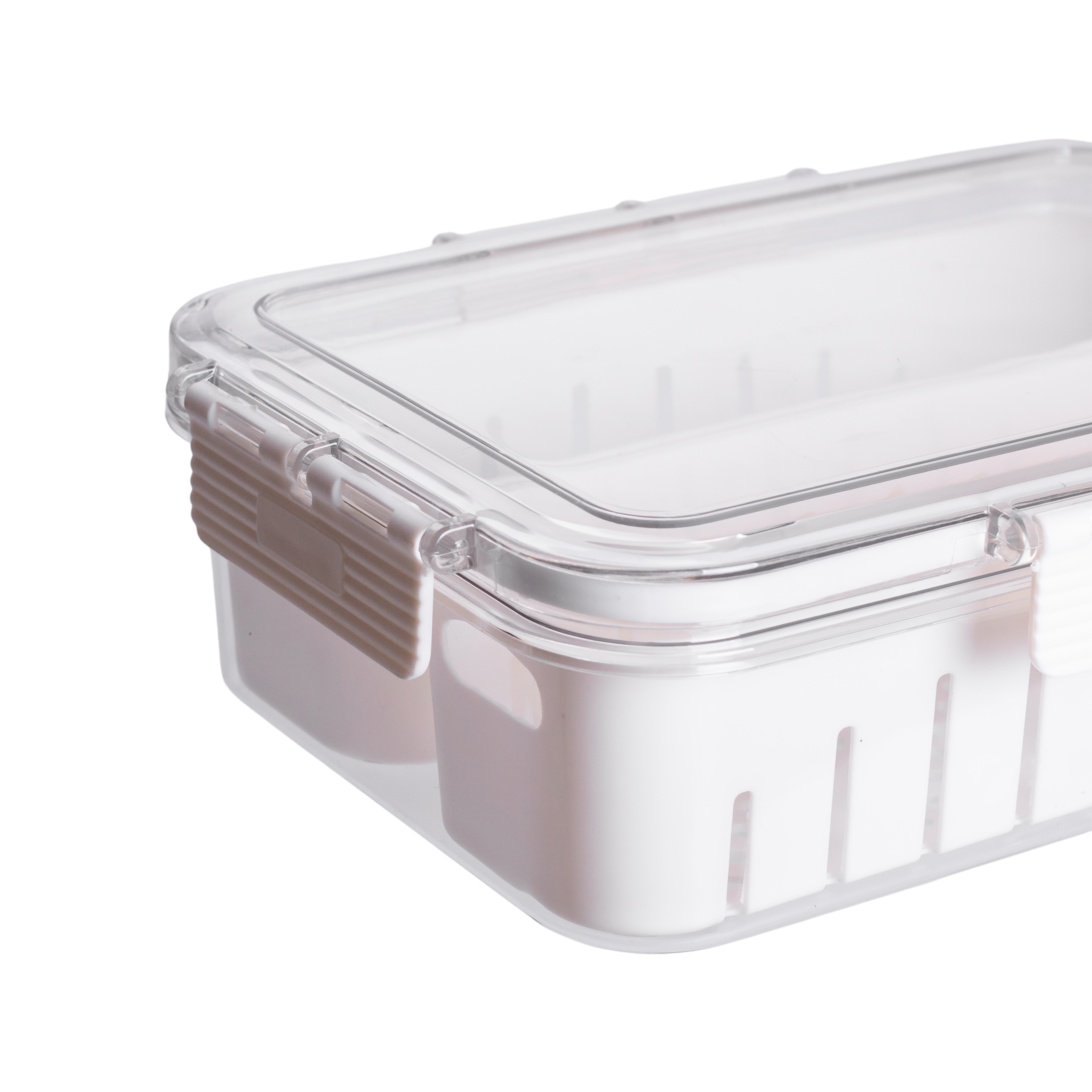 Контейнер для хранения пластиковый на 2 секции 23.5*17*7 см, белый Контейнер для хранения пластиковый на 2 секции 23.5*17*7 см, белый