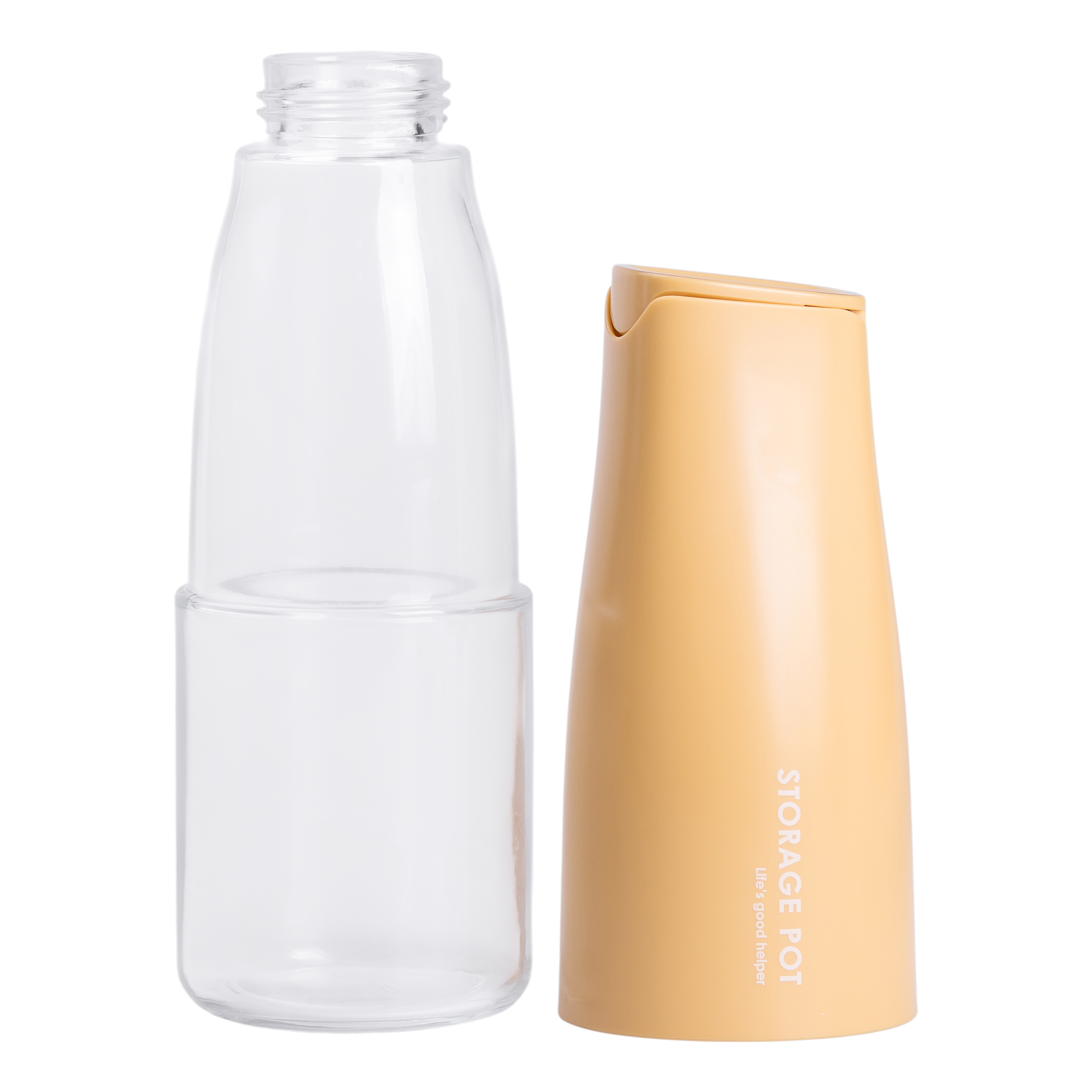 Бутылка для масла и уксуса 500 мл с гравитационной крышкой, желтый Бутылка для масла и уксуса 500 мл с гравитационной крышкой, желтый