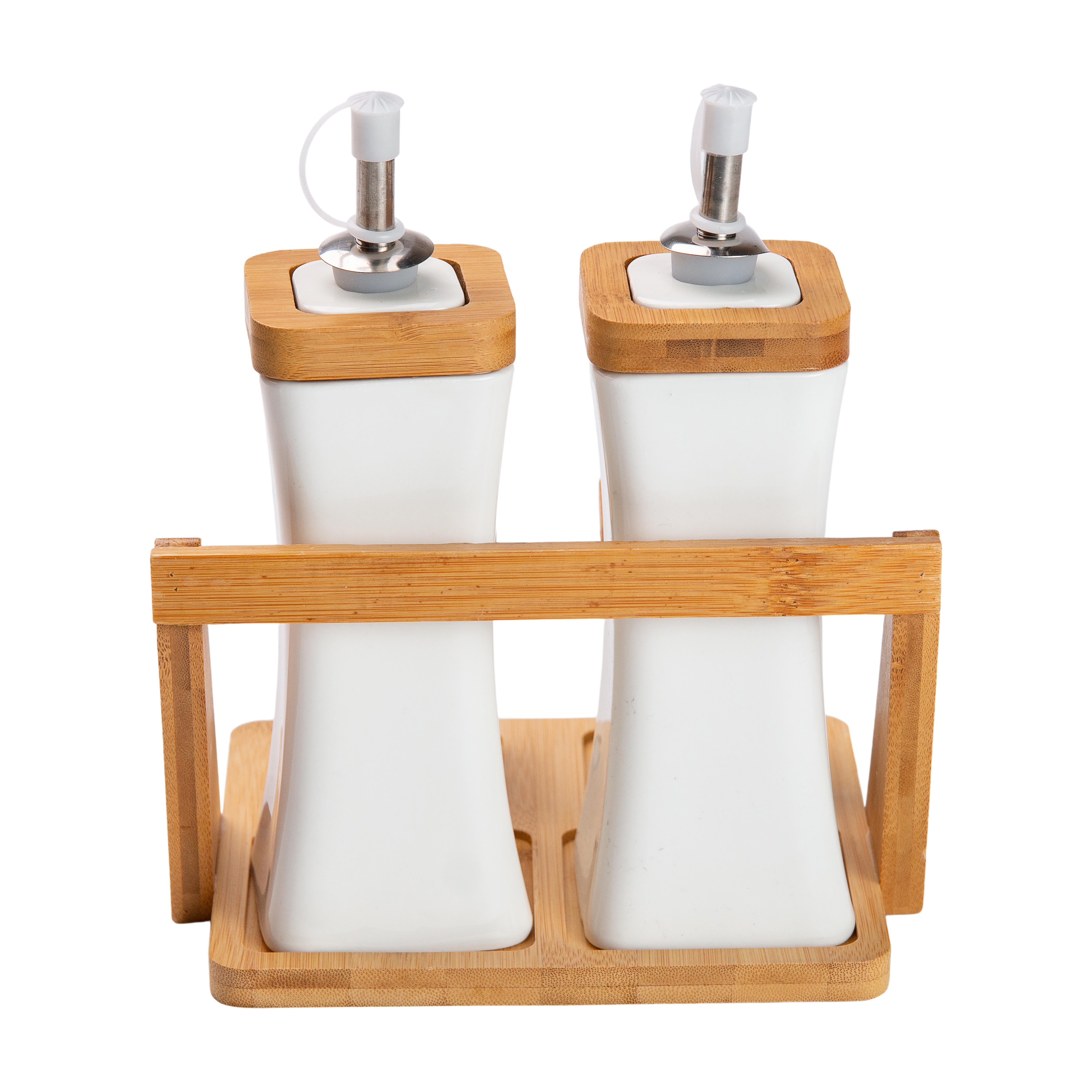 Набір для спецій та рідких текстур на бамбуковій підставці Набір для спецій та рідких текстур на бамбуковій підставці