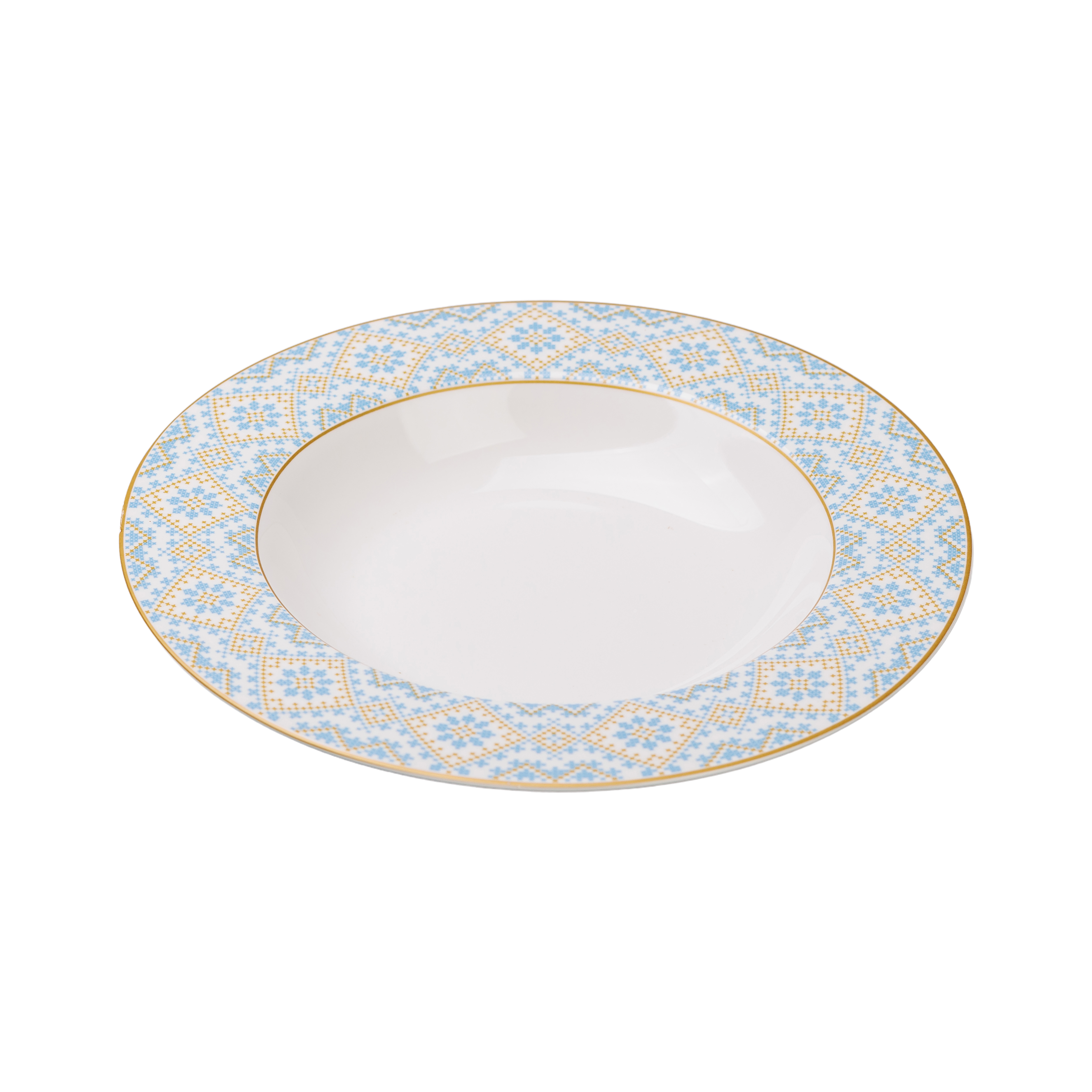 Тарілка супова порцелянова Ethnic 21,5 см, білий Тарілка супова порцелянова Ethnic 21,5 см, білий