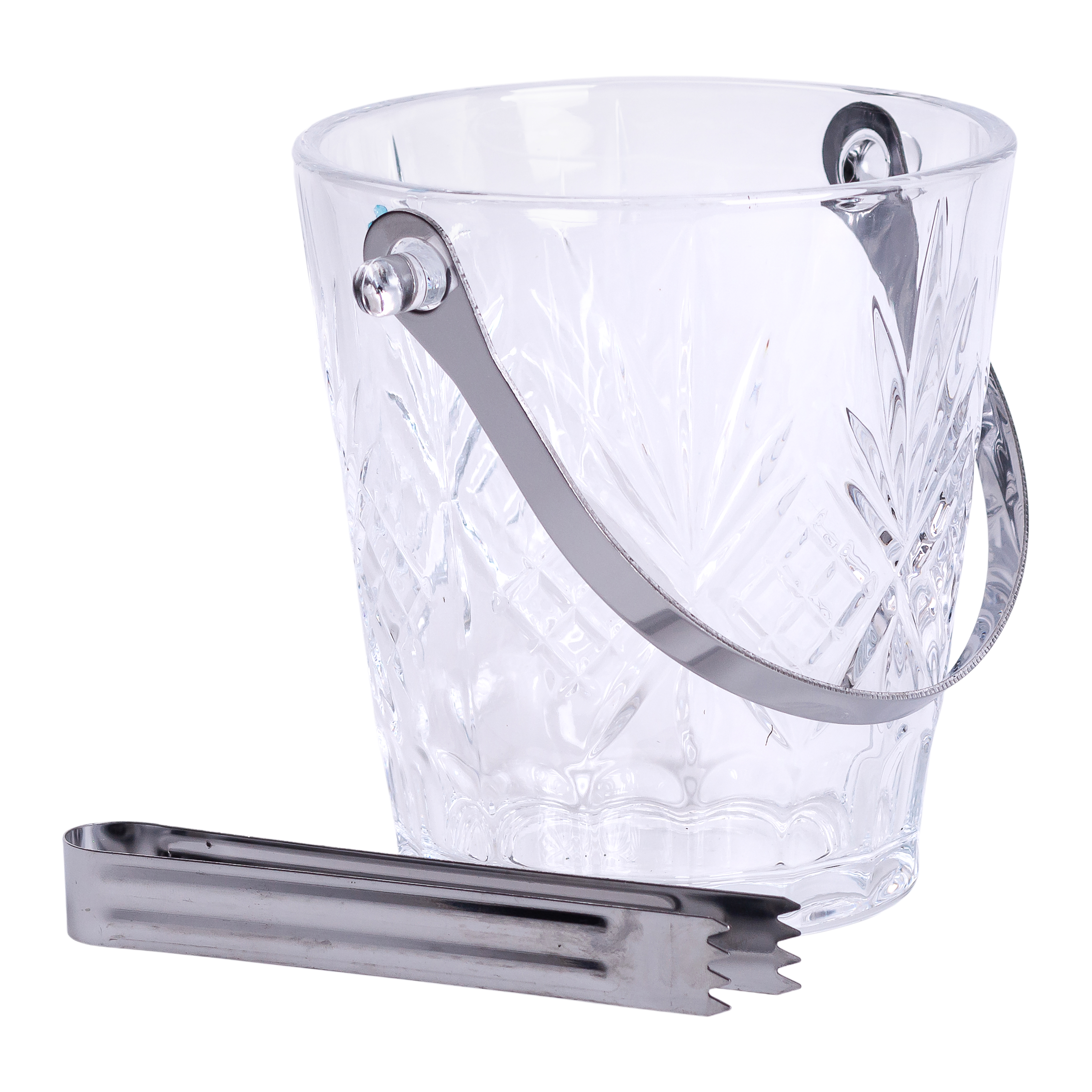 Відерце для льоду Ice Bucket 1 л скляне зі щипцями Відерце для льоду Ice Bucket 1 л скляне зі щипцями