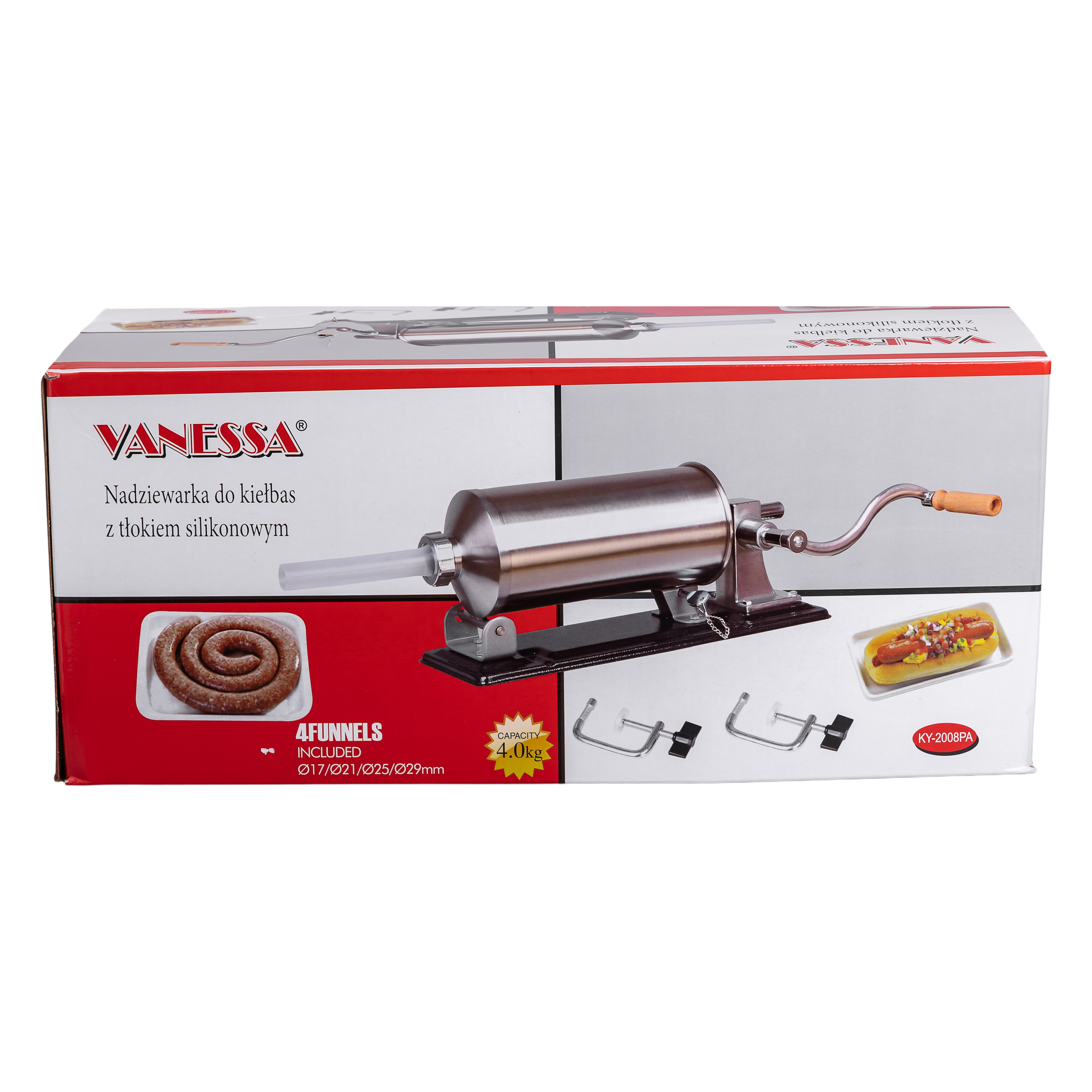 Шприц колбасный горизонтальный на 3 кг из нержавеющей стали 13 см Шприц колбасный горизонтальный на 3 кг из нержавеющей стали 13 см