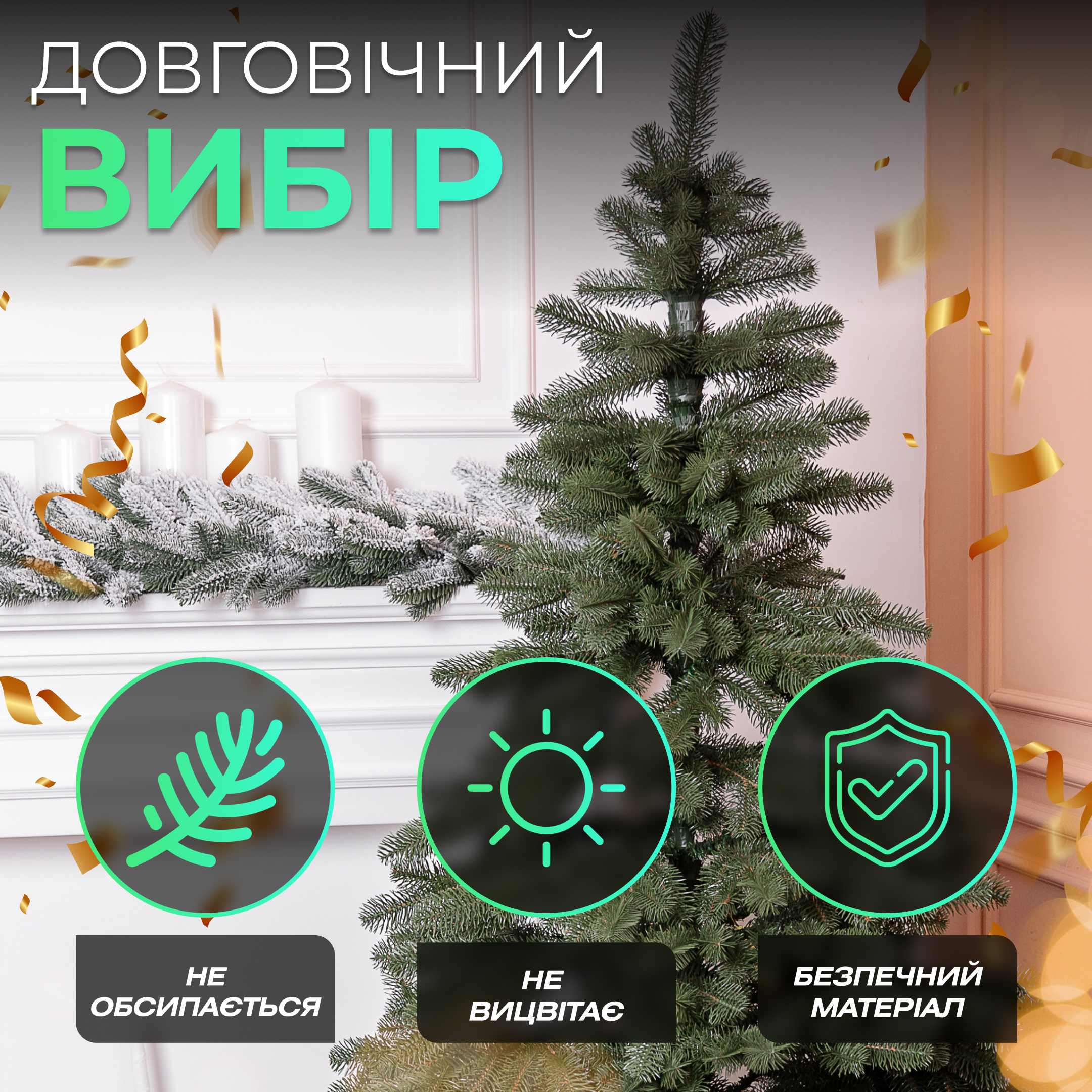 Искусственная елка литая Карпатская 2,3 м зеленая V18 Искусственная елка литая Карпатская 2,3 м зеленая V18