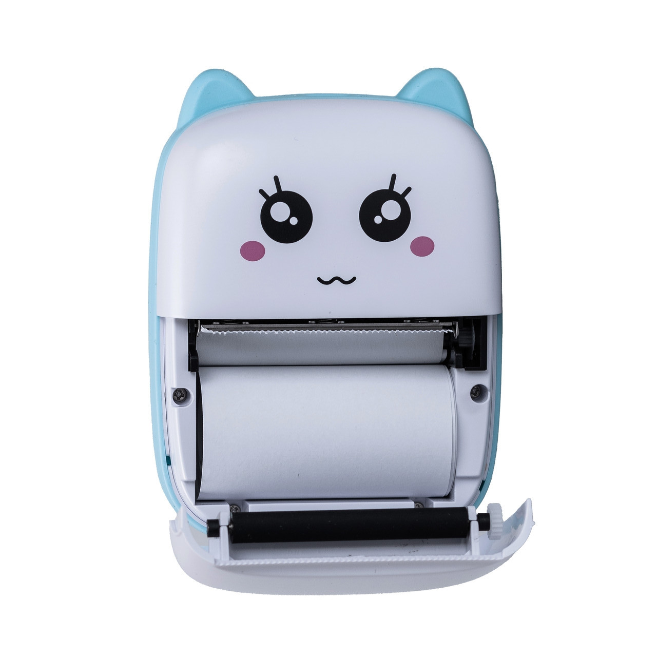 Детский мини-принтер портативный беспроводной с термопечатью, голубой